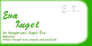 eva kugel business card